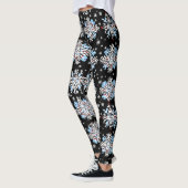 Leggings Motif Blue Snowflake (Gauche)
