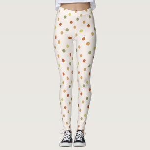 Leggings Motif bohème à pois de style terre