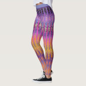 Leggings Motif bohème violet orange coloré (Gauche)