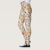Leggings Motif Boho aux oiseaux mignons (Gauche)
