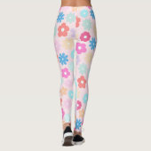 Leggings Motif Boho Rose Daisy Flowers (Dos)