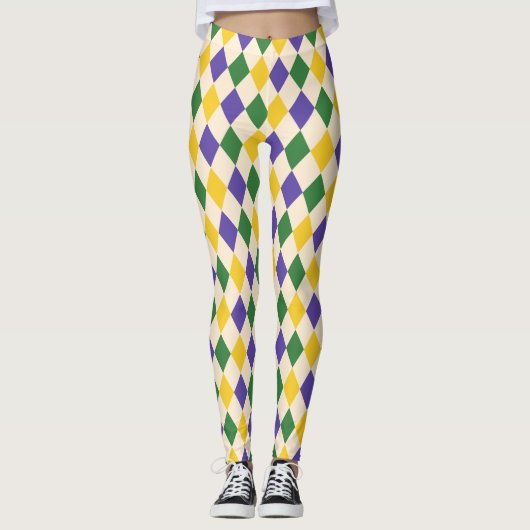 Leggings Motif Bold Papaya Harlequin Check (Devant)