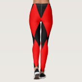 Leggings Motif Bold Red et Black Harlequin Check (Dos)