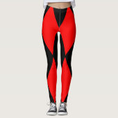 Leggings Motif Bold Red et Black Harlequin Check (Devant)
