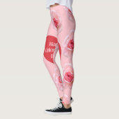 Leggings Motif Bonne Saint Valentin 2024 Arrière - plan (Gauche)