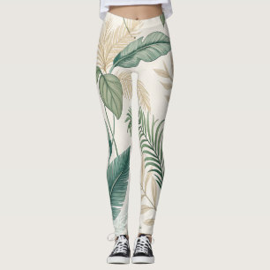 Leggings Motif botanical tropical sans couture pour 