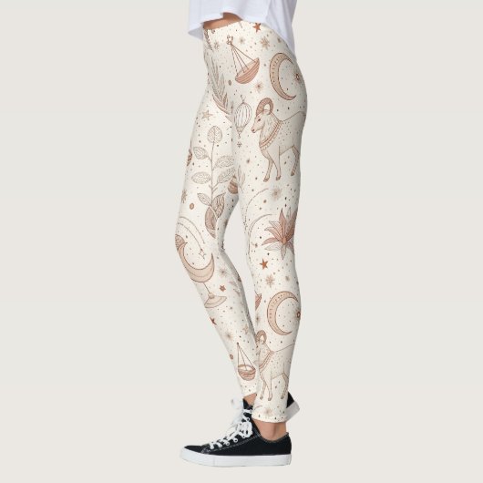 Leggings Motif botanique céleste (1) (Gauche)