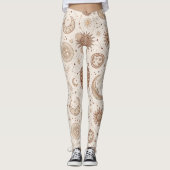 Leggings Motif Botanique Céleste (2) (Devant)