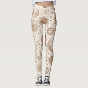 Leggings Motif Botanique Céleste (2)
