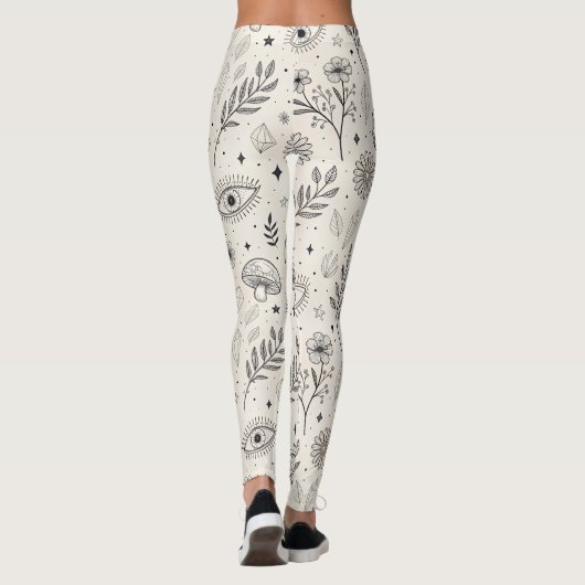 Leggings Motif botanique céleste (3) (Dos)