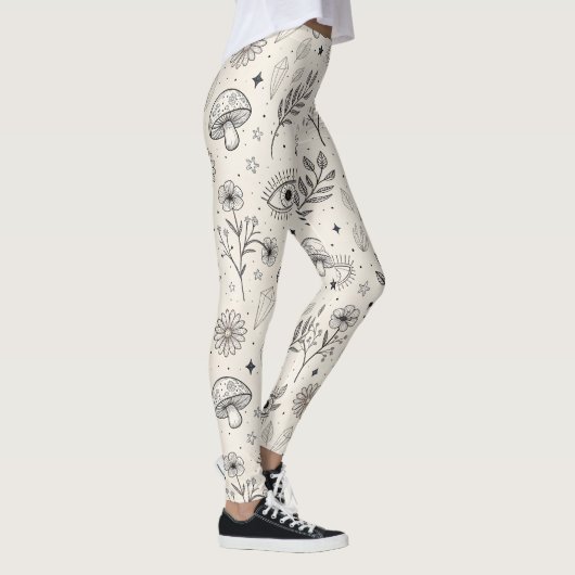 Leggings Motif botanique céleste (3) (Droite)
