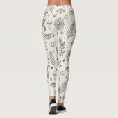 Leggings Motif botanique céleste (4) (Dos)