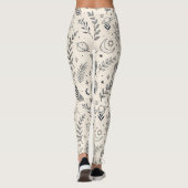 Leggings Motif Botanique Céleste (5) (Dos)