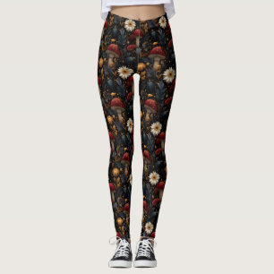 Leggings Motif botanique de champignon et de coléoptère got