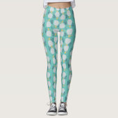 Leggings Motif botanique de plage Dollar de sable d'été (Devant)
