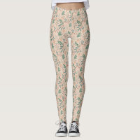 Motif botanique d'hiver de crème