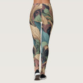 Leggings Motif botanique sophistiqué chic victorien complex (Dos)