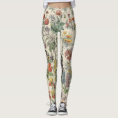 Leggings Motif botanique vintage (Devant)