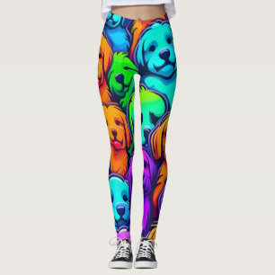 Leggings Motif branché de chien pour les amoureux des anima