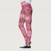 Leggings Motif brillant argent rose or brillant (Gauche)