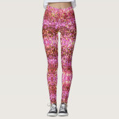 Leggings Motif brillant argent rose or brillant (Devant)
