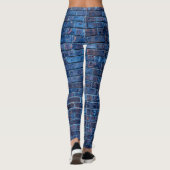 Leggings Motif Briques Bleues (Dos)