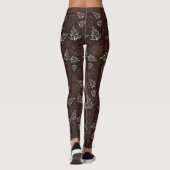 Leggings Motif Brown & blanc d'arbre de Noël (Dos)