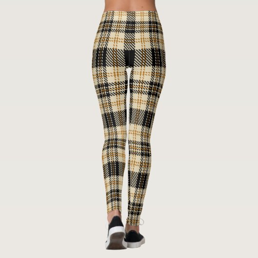 Leggings Motif Brown couleur beige noir (Dos)