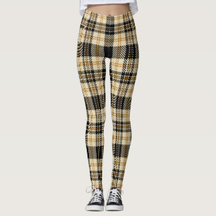 Leggings Motif Brown couleur beige noir