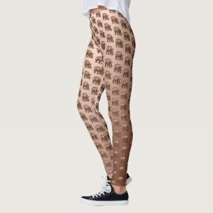 Leggings Motif Brown de rhinocéros,