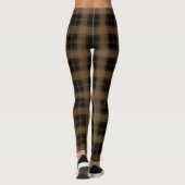 Leggings Motif Brown de Tartan noir (Dos)