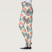 Leggings Motif Brown et turquoise (Gauche)