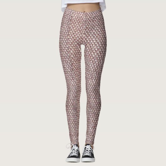 Leggings Motif Brown Herringbone (Devant)