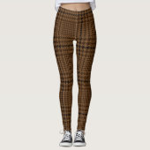 Leggings Motif Brown Houndstooth Glen Check (Devant)