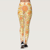 Leggings Motif Brown Yellow Sun partout (Dos)