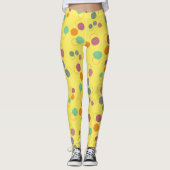 Leggings Motif Bubble Jaune (Devant)