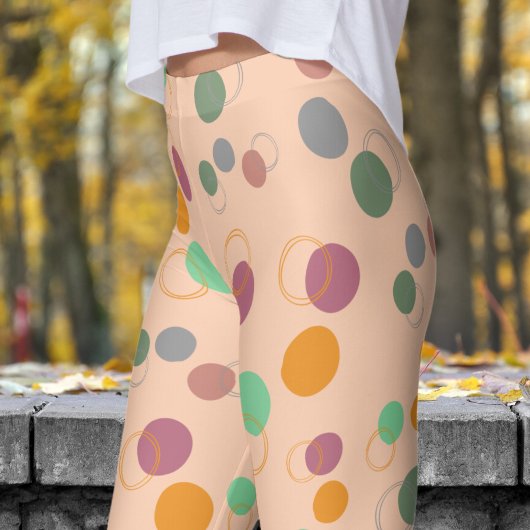 Leggings Motif bulle Apricot rose