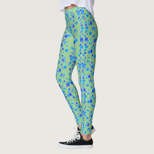 Leggings Motif bulle C01.blue LGreen BG (Gauche)