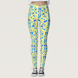 Leggings Motif C01.blue LYellow BG