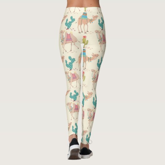 Leggings Motif Camel Et Cactus (Dos)