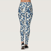 Leggings Motif Camo bleu, blanc et noir (Dos)