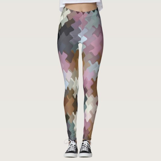 Leggings Motif Camo numérique multicolore (Devant)
