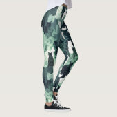 Leggings Motif Camouflage de chats verts (Droite)