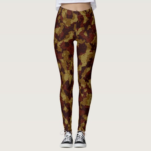 Leggings Motif Camouflage de Fun Fall Woods (Devant)