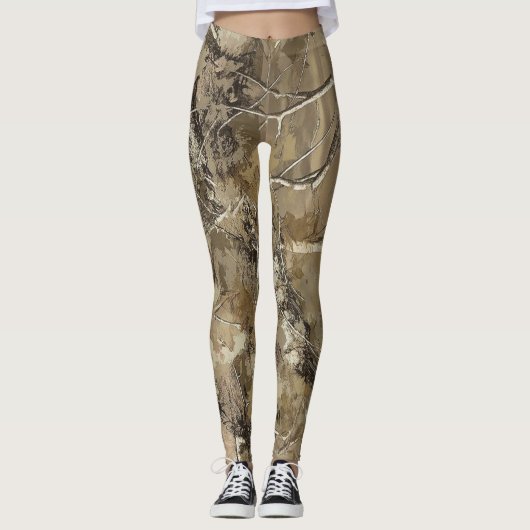 Leggings Motif camouflage forestier (Devant)