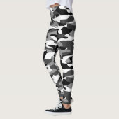 Leggings Motif Camouflage noir et blanc gris foncé (Gauche)