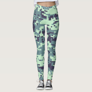 Leggings Motif camouflage numérique arctique