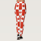Leggings Motif canadien du drapeau canadien Feuille d'érabl (Dos)