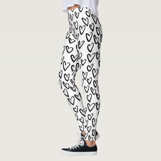 Leggings Motif cardiaque de peinture AVC (Gauche)