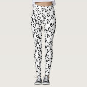 Leggings Motif cardiaque de peinture AVC (Devant)